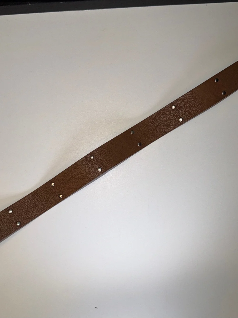 Source Unknown Brown Women’s Belt with Silver Decorative Buckle